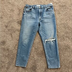 Moussy Light Blue Distressed Boyfriend Jeans